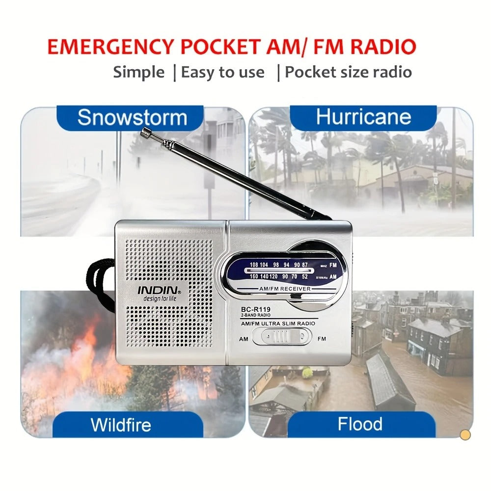 Radio Portátil AM/FM (funciona con pilas)