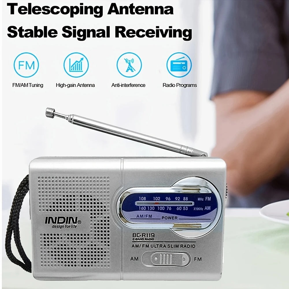 Radio Portátil AM/FM (funciona con pilas)