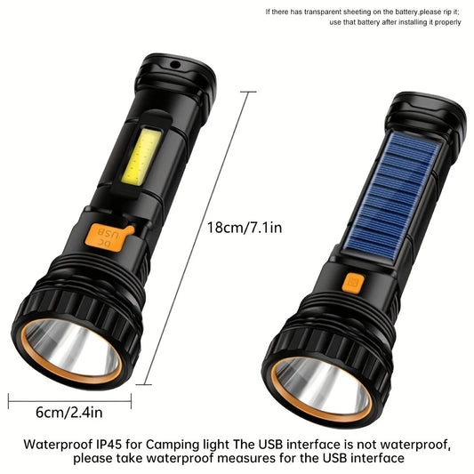 Linterna solar (recargable también por USB)