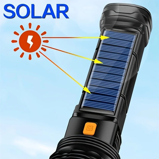 Linterna solar (recargable también por USB)