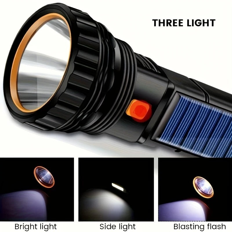 Linterna solar (recargable también por USB)